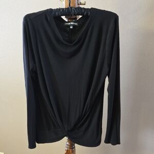Catherine Malandrino Elegant Black Long Sleeve Top